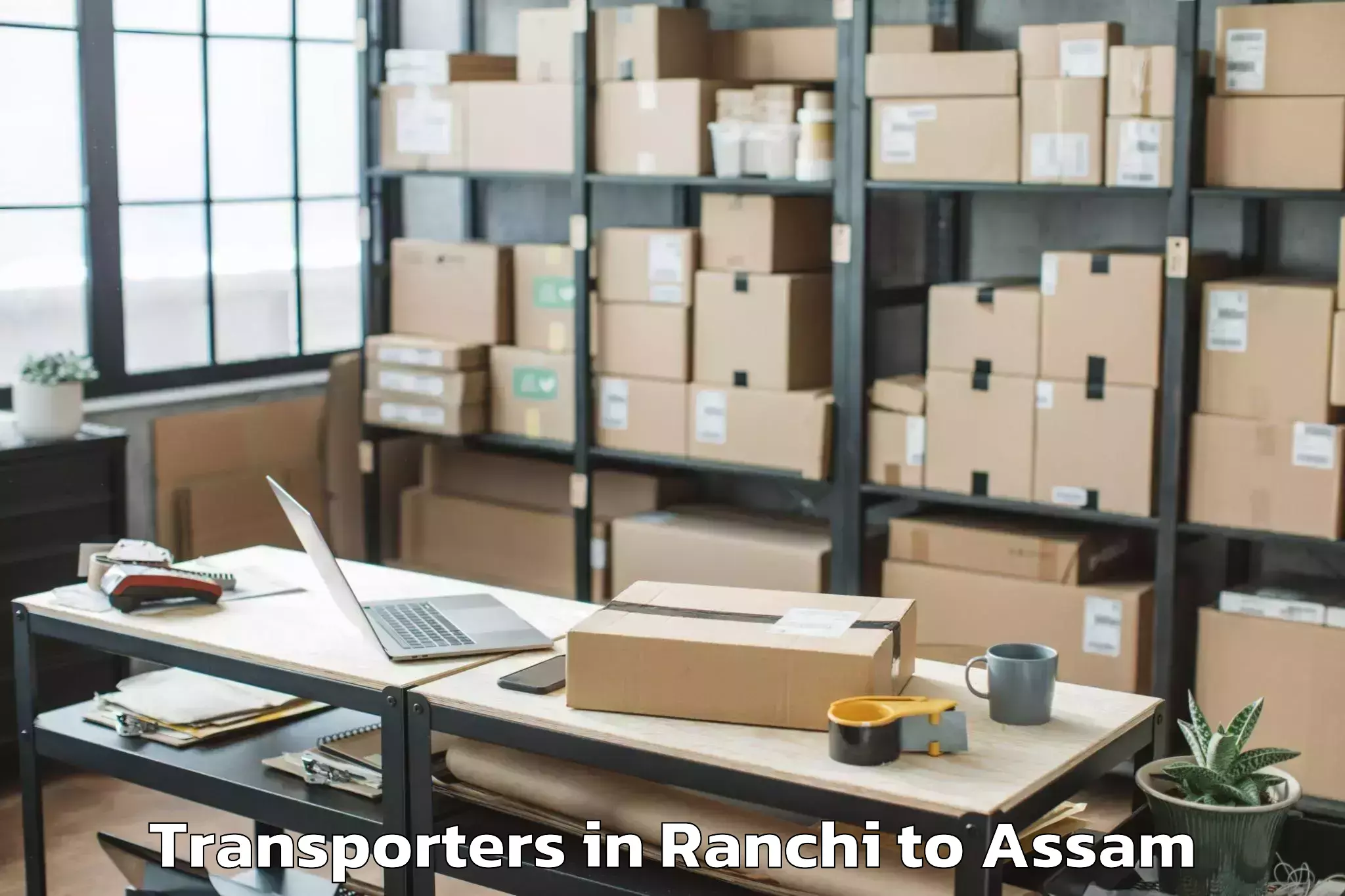 Book Ranchi to Dhakuakhana Pt Transporters Online